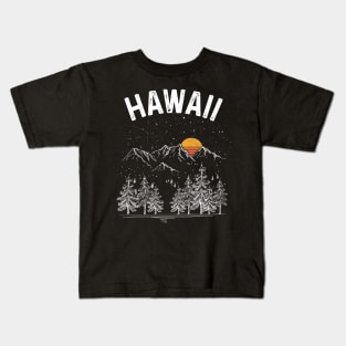 Vintage Retro Hawaii State Kids T-Shirt